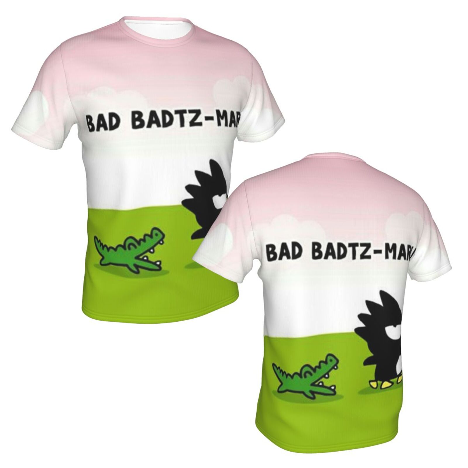 Unisex Badtz Maru T Shirts 3D Printed Short Sleeve Shirts Casual Graphics Tees For Adult Men Women